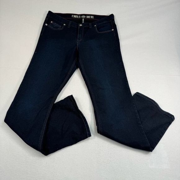 Dickies Denim - Dickies Flare Jeans Womens Size 16 Long High Rise Dark Wash